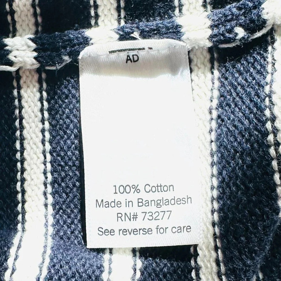NWT CROFT & BARROW Women Sleeveless Button Down Blue Striped Sweater Vest Size L - Picture 14 of 15